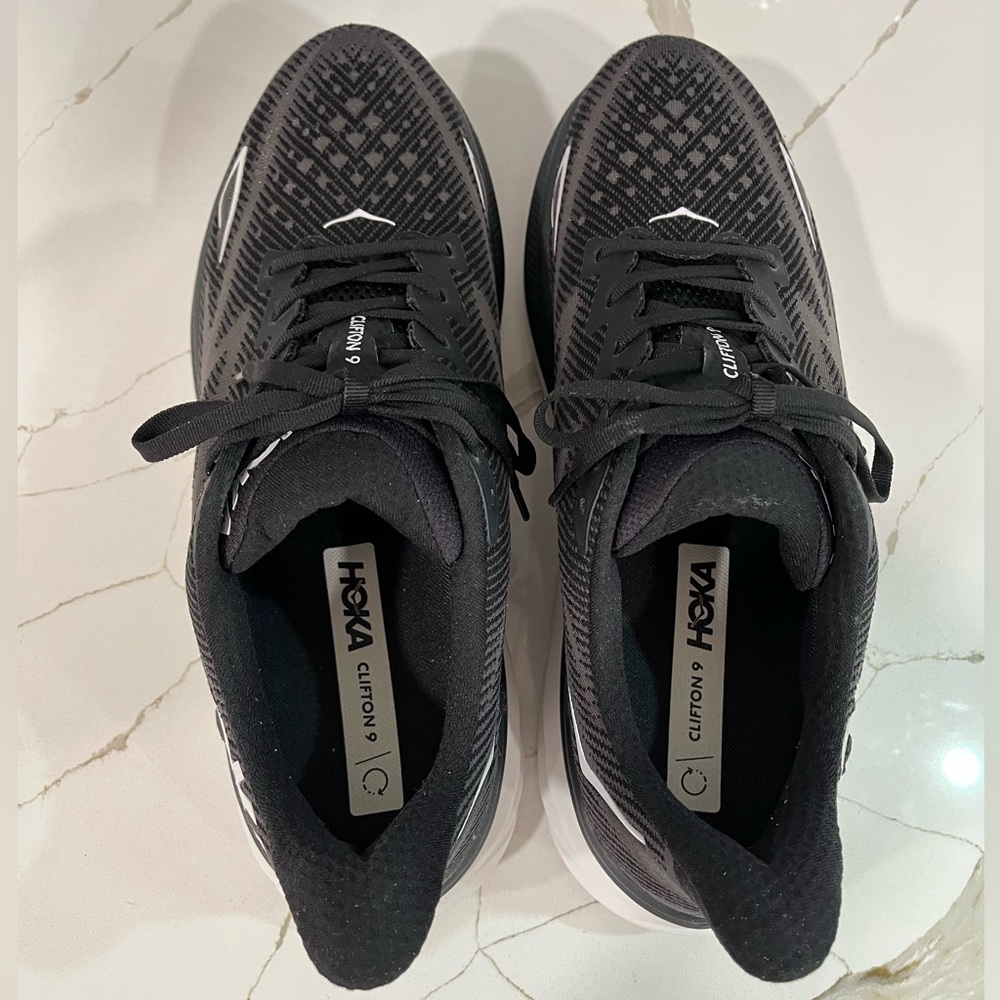 Hoka Clifton 9 Running Shoes. Men’s Size 12.5D Color Black - Picture 5 of 10